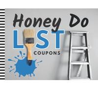 Honey Do List Coupons: 50 Blank Empty Vouchers For Him Her / Funny Christmas - Valentine's Day - Birthday For Couples - Husband - Wife / Stocking ... Blue Gray Paint Brush Ladder - Painting Art