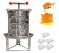 Honey Extractor 3.2 Gallon Fruit Honey Presser Extractor Beeswax Presser Fruit Apple Crusher Cider Nature Juice Making Manual Juice Maker
