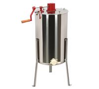 Honey Extractor 4 Frame Honey Extractor Manual Bee Extractor with Crank, Stainless Steel Barrel Beehives Honeycomb Spinner Machine for Hobbyist Bee Keeper, Honeycomb Drum Spinner with Transparent Lid