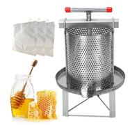 Honey Extractor - Stainless Steel Manual Or Electric Honeys Spinner | Beekeeping Equipment for Honeycomb Extraction | Durable Drum with Crank Handle - Beekeeper Harvest Tool