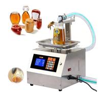 Honey Filling Machine, Automatic Quantitative Viscous Liquid Filing Machine,Bottle Filling Machine, Digital Control Quick Filler for Ketchup Syrup Paste Lotion Filling(M)
