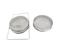 Honey Filter Double Sieve Strainer, Stainless Steel Beekeeping Tool with 18 Mesh and 25 Mesh Filters, Food - Grade #304 Steel Honey Strainer for Apiary Equipment and 5 - Gallon Buc