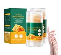 Honey Foot Balm Cream Hydrating - Cracked Heels & Hard Skin Repair with Vitamin E & Mineral Oil Fast Absorbing Deeply Nourishing Daily Feet Care Cream 2 Pcs - For Dry, Cracked, and Callused Skins