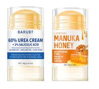 Honey Foot Cream, Hand & Heel Cream for Very Dry Hands & Feet (40 ml), Cracked Heel Repair Cream, Intensive Moisturising for Cracked Skin for Women & Men - 40g (Honey & 60% Foot Cream, 40ml)