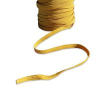 Honey Gold 5mm Elastic Cord Flat Stretchy Thread Hat Elastic Cord Thin Elastic Beading String For Masks Hats Jewellery Crafts Hair Accessories Threading Tags (Honey Gold - 5mm - 20 Meters)