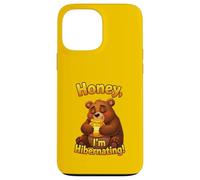 Honey! I’m Hibernating - Funny Cartoon Bear Honey Design Case for iPhone 13 Pro Max
