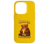 Honey! I’m Hibernating - Funny Cartoon Bear Honey Design Case for iPhone 14 Pro