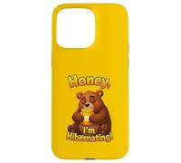 Honey! I’m Hibernating - Funny Cartoon Bear Honey Design Case for iPhone 15 Pro Max