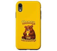 Honey! I’m Hibernating - Funny Cartoon Bear Honey Design Case for iPhone XR