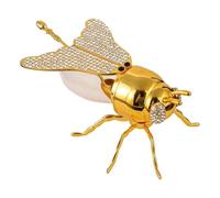 Honey Jar Transparent Bee Shape with Rhinestones and Spoon