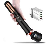 Honey Jungle Rechargeable Wireless Vibrator Wand Massager (5X Speeds 10x Modes Quiet Operation) inc Quick 4X USB Wall Charger Discreet Packaging (Black/Gold)