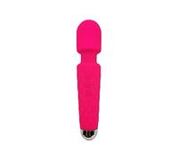 Honey Jungle Rechargeable Wireless Vibrator Wand Massager 8X Speeds 20x Modes Quiet Operation Discreet Packaging (Pink)