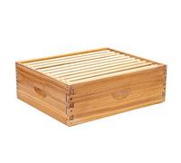 Honey Lake Langstroth 10-Frame Medium Super Bee Box Beeswax Coated with Frames and Plastic Foundations Unassembled