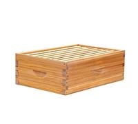 Honey Lake Langstroth 8-Frame Medium Super Bee Box Beeswax Coated with Frames and Plastic Foundations Unassembled