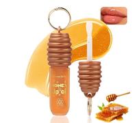 Honey Lip Oil, Honey Lip Gloss Keychain, Clear Hydrating Bee Lip Balm Gloss, Natural Lip Oil with Hon/ey Vitamin E, Portable Lightweight Non Sticky Cute Lip Gloss For Women Girls