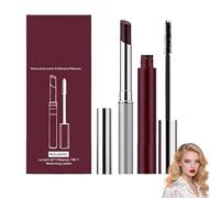 Honey Lipstick set with Waterproof Mascara - Honey Lip & Eye Bundle Set, Natural Moisturizing Black Tinted Lip Balm for Women Lip Care, Non-Sticky and Enhance Natural Color (1 Pcs)