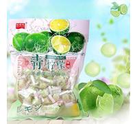Honey melon green lemon flavor fruit candy, cantaloupe fruit juice hard candy, healthy fruit snacks, fruit preserves, candied fruit snacks, Dim sum, desserts, wedding candy (1000g,Green lemon)