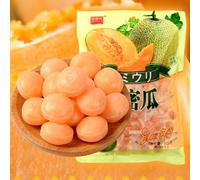 Honey melon green lemon flavor fruit candy, cantaloupe fruit juice hard candy, healthy fruit snacks, fruit preserves, candied fruit snacks, Dim sum, desserts, wedding candy (500g,Cantaloupe)