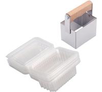 Honey Nest Cutter Scraper Stainless Steel Comb Honey Cutter Beekeeping Tools with 10pcs Plastic Box Beekeeping Accessory