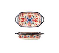 Honey-picked safflower ear bowl household ceramics-ear rectangular baking tray