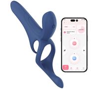 Honey Play Box Pleasure Pivot App-Controlled Couples Vibrator Blue