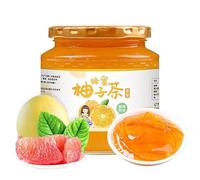 Honey pomelo lemon passion fruit tea, handmade jam, fruit juice, healthy fruit tea 500g/can, fruit flavor snacks, Chinese tea, fast food, nutritional casual snacks (Honey pomelo tea,1 can)