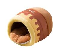 Honey Pot Cat Bed Small Animal House Dog Nest for Pomeranian Dog Chihuahua brown S