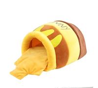 Honey Pot-Shaped Cat Bed Soft Cotton PP Filling Washable Inner Pad All Seasons Ultra-Comfy Semi-Enclosed Secure Semi-Cocoon Design for Feline Friends