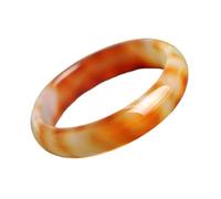 Honey Red Agate Gemstone Bangle Bracelet for Women, NaturalLitchi-Jelly, Suitable a Daughter’s Graduation Gift