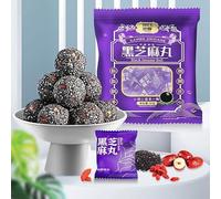 Honey red dates black sesame balls, ready to eat hand cakes, black sesame pills, casual snack gift packs, healthy and nutritious nut snacks, convenient breakfast food, sweet snacks (5 bags)