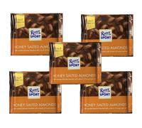 (Honey Salted Almonds) Ritter Sport Chocolate Bars Pack Of 5x 100g