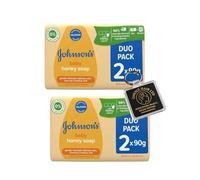 Honey Soap 2x90g Gift Box Set with Branded Omoge® Keyring - Mild & Gentle Cleansing Bars for Newborns, Infants & Toddlers - Essential Newborn Toiletries Bundle for Sensitive Skin (4 Bars)