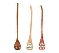 Honey Spoon Wooden,Long Handle Wooden Honey Stirrer Sticks 3 Pieces | Reusable Multifunctional Shelter Dispenser Dipping Rod for Parties Outdoor Picnic Holiday Kitchen Home