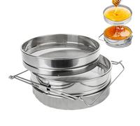 Honey Strainer Stainless Steel, Double Sieve Honey Strainer, Fine Mesh Honey Filter, Honey Harvesting Supplies, Adjustable Beekeeping Equipment, Stainless Steel Honey Sieve, Honey Extraction Toolt