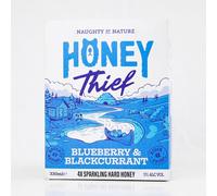 Honey Thief Hard Honey Sparkling Blueberry & Blackcurrant Can Pack | (4 x 330ml Cans) | 5% ABV Flavoured Ready-to-Drink Cocktail | Fizzy Berry & Honey Alcoholic Drink | Good Gifting Ideas