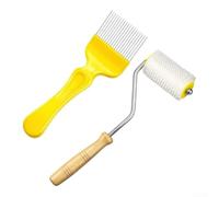 Honey Uncapping Fork for beekeeping Tool Kit 2 Piece Stainless Steel 2 in 1 | for beekeeping Extractor Tool Ergonomic Non Slip Handle for Beekeeper Hive Harvest for honeycomb Frame