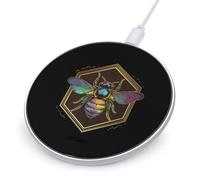 Honeybee Bee King Fast Portable Charger Round Phone Charging Pad 10W for Travel Work