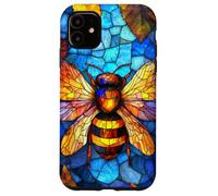 Honeybee Flying over Bright Red Flower Garden Case for iPhone 11