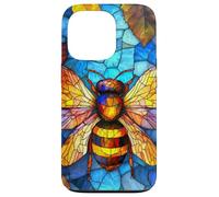 Honeybee Flying over Bright Red Flower Garden Case for iPhone 13 Pro