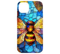 Honeybee Flying over Bright Red Flower Garden Case for iPhone 14 Plus