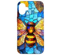 Honeybee Flying over Bright Red Flower Garden Case for iPhone 16 Plus