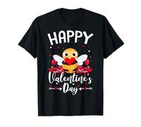 Honeybee Holding Heart Loves Happy Valentines Day T-Shirt