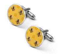 Honeybee Men's Cufflinks Classic Alloy Cuff Link Fashion Shirt Accessories for Business Party Wedding 1.7cm