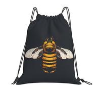 Honeybee Unisex Swimming Bag Large Gym Sack Adjustable Drawstring Backpack For Yoga Climbing Gym