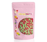 HONEYBERRY INCLUSIONS Christmas Hollies & Berries Sprinkles 200g - Premium Edible Decorating Sprinkles for Baking, Cupcake and Cake Decorations, Ice Cream, Dessert and Icing Decoration Toppers