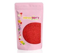 HONEYBERRY INCLUSIONS Red Sugar Strands Sprinkles 200g - Premium Edible Decorating Vermicelli Red Sprinkles for Baking, Cupcake and Cake Decorations, Ice Cream, Dessert and Icing Decoration Toppers
