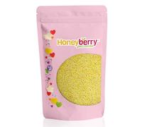 HONEYBERRY INCLUSIONS Yellow Nonpareils Sprinkles 200g - Natural Bright Yellow Hundreds & Thousands Sprinkles for Baking, Cupcake and Cake Decorations, Ice Cream and Dessert Decorating Toppers