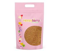 HONEYBERRY Natural Edible Decorating Sprinkles 1kg Bulk Pack - Free from Artificial Colours - Cake Decoration Ingredient for Bakeries, Catering & High-Volume Baking (Gold Nonpareils)