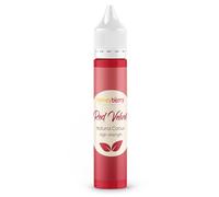HONEYBERRY Natural Red Velvet Food Colouring 30ml - High Strength Liquid Colour Dye - Concentrated Edible Paint for Icing, Frosting, Fondant, Decorating & Drinks - No Artificial Additives
