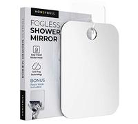 HONEYBULL Shaving Mirror, Shower Mirror, Flat Shaving Mirror for Shower, Shower Shaving Mirror, Bathroom Shaving Mirror, Bathroom Mirror Stick on Wall (Medium 15x20cm)